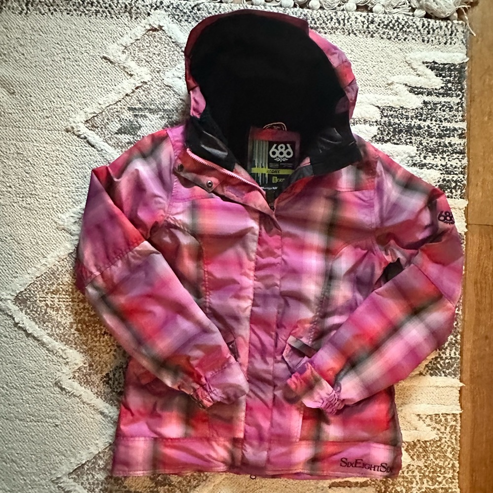 Women’s 686 infiDRY Reserved Passion Ski Snowboard Jacket - L - Pink Plaid